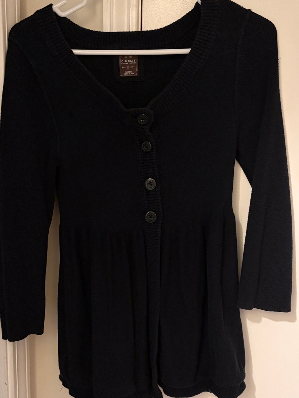Old Navy Women’s Navy Botton-Front Knit sweater